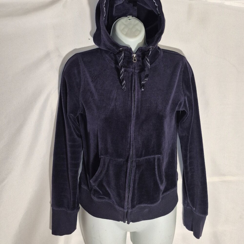 L.O.G.G./H&M fleece hoodie w/ zippered front, Dark Purple in size small - Picture 6 of 16